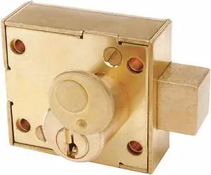 CCL A55481 Enclosure Lock, Brass, Varies For Door Thickness, 0 Number of Keys