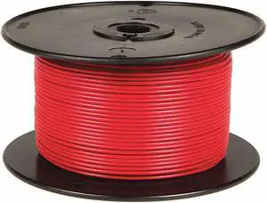 GROTE 87-6000 Primary Wire, GPT, 12 AWG, 1C C, Red, PVC, Stranded, 60V, 100 ft.