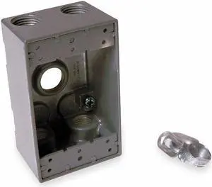 BELL OUTDOOR 5322-0 Weatherproof Box,1/2 in Hub,Aluminum