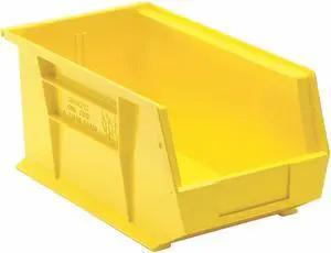 QUANTUM STORAGE SYSTEMS QUS240YL Yellow Hang and Stack Bin, 14-3/4"L x 8-1/4"W