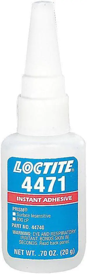 Clear 20g Instant Adhesive, Bottle Container Type, 15 sec. Begins to Harden