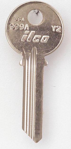 Key Blank, Brass, Type Y2, 6 Pin, PK 10