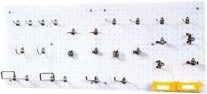 Pegboard,White,22 in. H,PR DURAHOOK 990-S