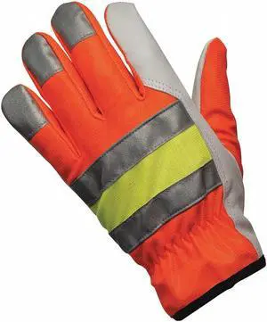 Mcr Safety Leather Gloves,White,XL,PR  36111XL
