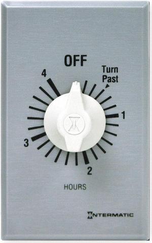 Intermatic Timer,Spring Wound,4 Hr,SPST,Silver  FF4H
