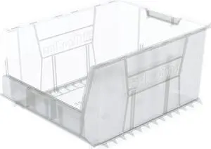 AKRO-MILS 30289SCLAR Storage Bin, Plastic, Clear, 12 in H, 18 1/4 in W, 23 7/8