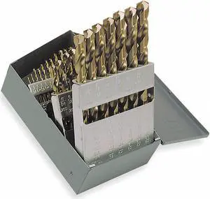 CHICAGO-LATROBE 57850 29PC 135 Degree Heavy-Duty Cobalt Jobber Lngth Drill Set
