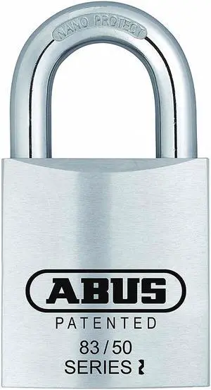 ABUS 83/50 RK KA-300 Padlock, Keyed Alike, Standard Shackle, Square Brass Body,