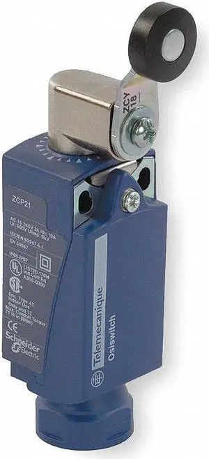 TELEMECANIQUE SENSORS XCKP2118N12 Limit Switch, Roller Lever, Rotary, 1NC/1NO,