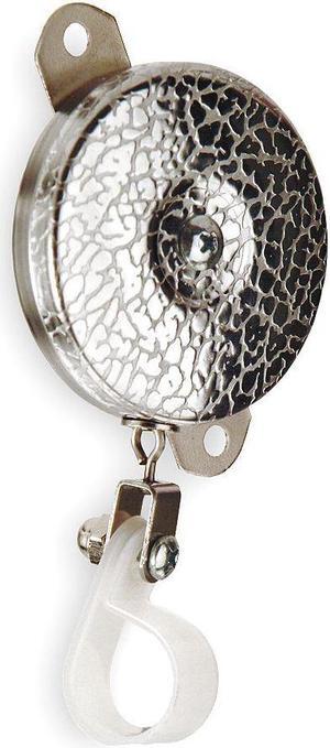 Key Reel, 24 In, SS Cord, Bracket Mount