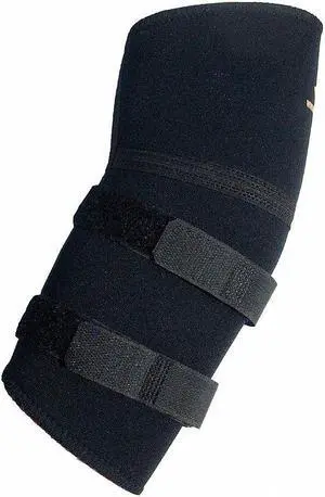 IMPACTO TS22830 Elbow Support, Fabric, Pull-Over w/Strap, Black, Size M