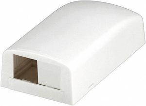 PANDUIT CBX2WH-AY Surface Mount Box,Mini Com,2Port,White