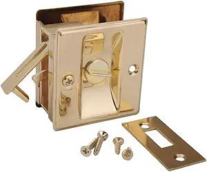 JOHN STERLING CD-1039-US3 Pocket Door Privacy Lock-Bright Brass