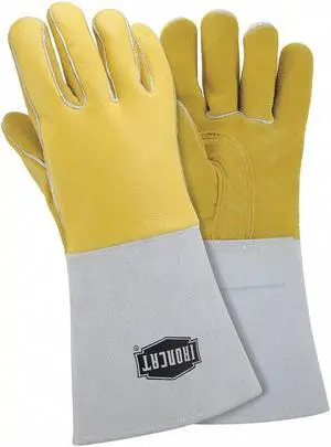 IRONCAT 9060/S Welding Gloves, Gauntlet Cuff, Reinforced Thumb, Premium