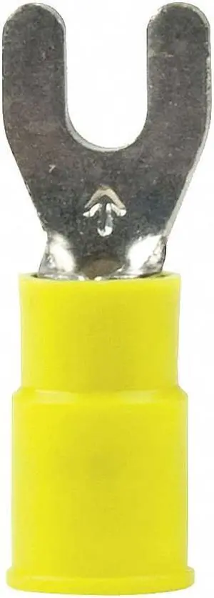 3M MNG10-6FX Fork Terminal, #6 Stud Size, 10 AWG, 600 V, Nylon Insulated,