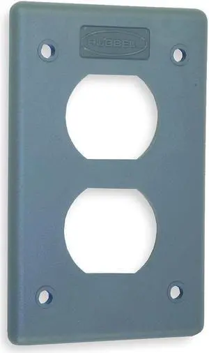 HUBBELL WIRING DEVICE-KELLEMS HBLP8FS Duplex Opening Wall Plates, Number of