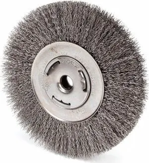 WEILER 93491 Crimped Wire Wheel Wire Brush, Arbor, 7"