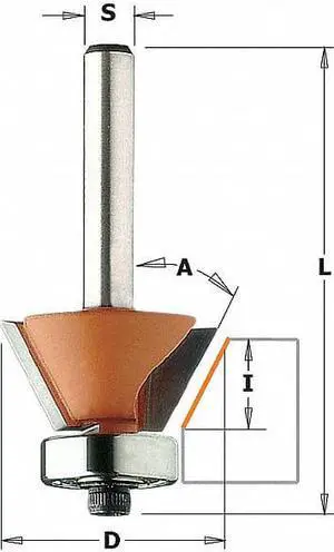 CMT 809.025.11 Trimmer Router Bit,HW,3/4 in
