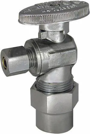 KISSLER & CO 88-9385 Angle Stop Valve,Brass,CPVC,1/2 in.