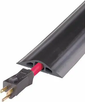 CHECKERS RFD3-10 Cable Protector, 3/4 in H, 10 ft L, 3-1/2 in W, 3 Channel,