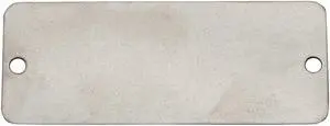 C.h. Hanson Blank Tag, Stainless Steel, Rectangle, Height: 1", Width: 2", Steel