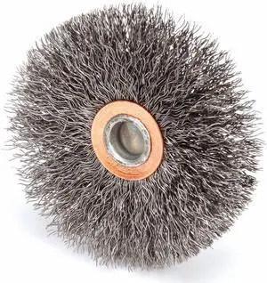 WEILER 93129 Crimped Wire Wheel Wire Brush, Stem, 3"