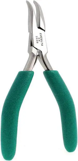 EXCELTA 2629 Bent Long Nose Plier,4-3/4 in.,Smooth