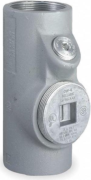 HUBBELL KILLARK ENY-1 RMC Sealing, 1/2 in, Threaded, Aluminum, Zinc Plated, Gray