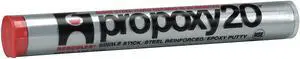 HERCULES 25515C Putty, 4 oz Container Size, Tube, ProPoxy 20, Gray