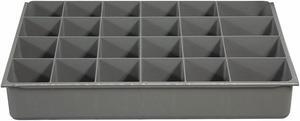 Durham Mfg Compartment Drawer Insert Gray Powder Coated  Plastic  124-95-24-IND