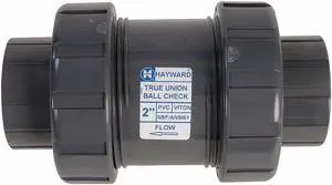HAYWARD FLOW CONTROL TC10025T Check Valve, True Union, Ball, 1/4", PVC/FPM,