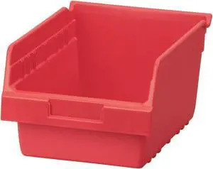 AKRO-MILS 30080RED Red Shelf Bin, 11-5/8"L x 8-3/8"W x 6"H