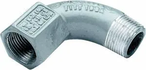 HUBBELL KILLARK BL-90-1WW IMC 90 Deg Elbow, 1/2 in, Threaded, Aluminum, Powder