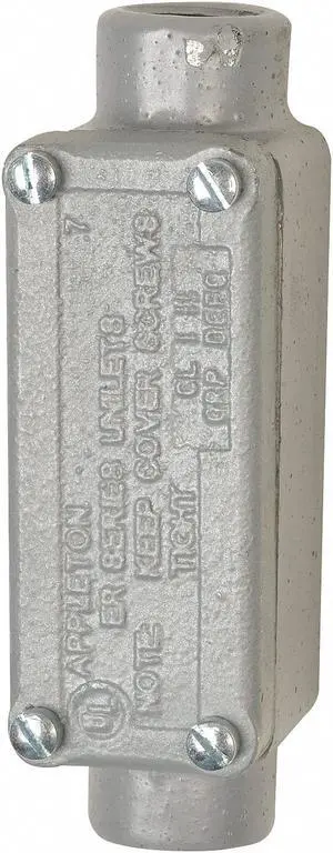 APPLETON ELECTRIC ERC50 Conduit Outlet Body w/Cover,Iron,C
