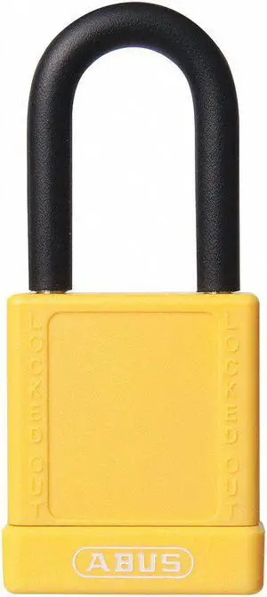 ABUS 74/40 KD YELLOW Lockout Padlock, Keyed Different, Plastic-Covered