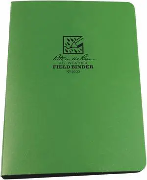 ZORO SELECT 9200 1/2" Six Ring Field Round Binder, Green