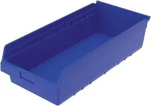 AKRO-MILS 30014BLUE Blue Shelf Bin, 23-5/8"L x 11-1/8"W x 6"H