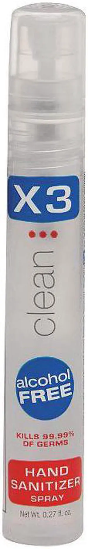Hand Sanitizer,Size 0.27 oz.,Spray X3 CLEAN 10020 Hand Sanitizer,Size 0.27 oz.,Spray X3 CLEAN 10020