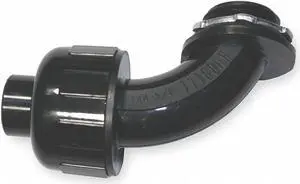 HUBBELL WIRING DEVICE-KELLEMS P0509NBK Conduit Fitting Connector, 1/2 in,