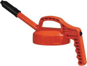 OIL SAFE 100306 Stretch Spout Lid,w/0.5 In Outlet,Orange