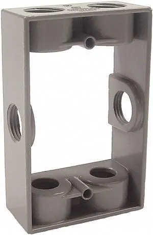 BELL OUTDOOR 5400-0 Weatherproof Box,1Gang,6Inlet