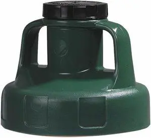 OIL SAFE 100203 Utility Lid,w/2 In Outlet,HDPE,Dk Green
