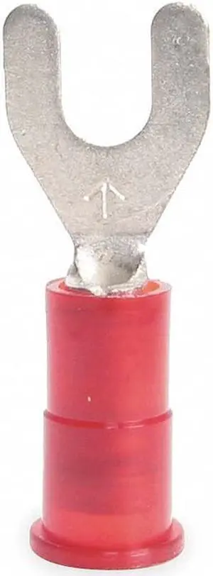 3M MNG18-8FX Fork Terminal, #8 Stud Size, 18 AWG, 600 V, Nylon Insulated, Red,