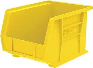 AKRO-MILS 30239YELLO Hang & Stack Storage Bin, Plastic, Yellow, 7 in H, 8 1/4