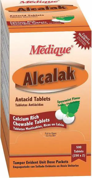 MEDIQUE 10133 Antacid,Chewable Tablet,420mg,PK50