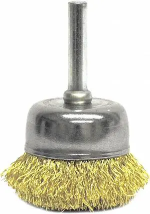 WEILER 93811 Crimped Wire Cup Wire Brush, 1-3/4", 1/4"
