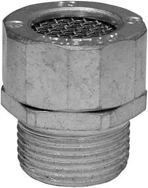 APPLETON ELECTRIC CRN50 IMC Drain, 1/2 in, Threaded, Aluminum, Plain, Silver