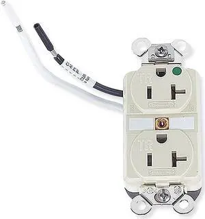 HUBBELL WIRING DEVICE-KELLEMS HBL8300SGIA Straight Blade Receptacle, 5-20R, 20