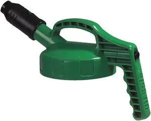 OIL SAFE 100505 Stumpy Spout Lid,w/1 In Outlet,Mid Green