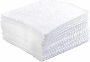 BRADY OP50 Sorbent Pad, 41 gal, 30 in x 30 in, Oil, White, 50 PK